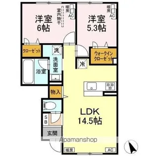 エテルナ I【101号室】の間取り