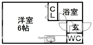 エーエムエスⅡ【105号室】の間取り