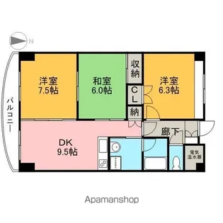 ラ・ミノール【5階】の間取り
