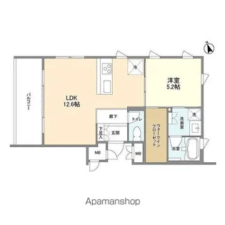 ガーデン東新宿【5階】の間取り