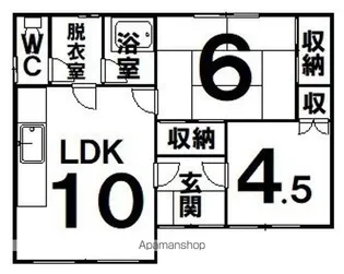 光ハイツ【2号室】の間取り