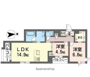 グレイッシュフジシマ【2階】の間取り