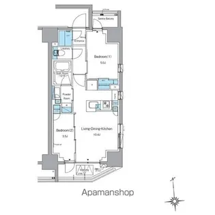 ルフォンプログレ上野稲荷町【3階】の間取り