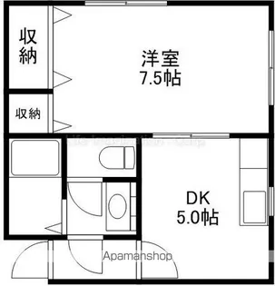 ハイツ志賀【102号室】の間取り