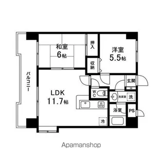 ブリックス六丁の目【307号室】の間取り