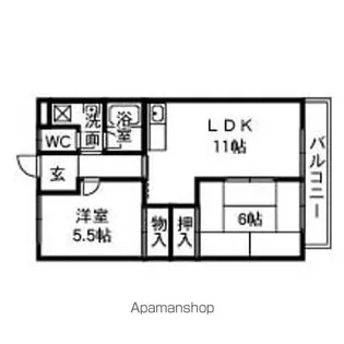 シャトーアルバ【502号室】の間取り