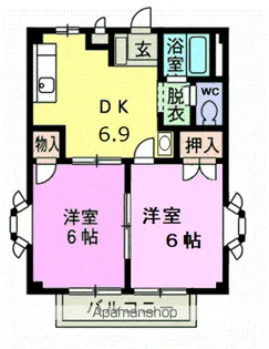 アローマ市川【2階】の間取り