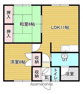 アディール司【2階】の間取り