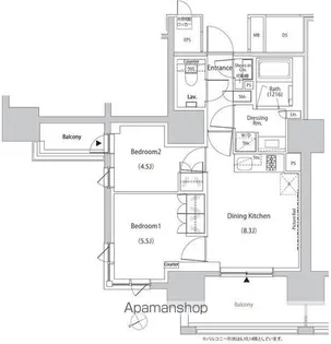 ザ・パークハビオ目白タワー【13階】の間取り