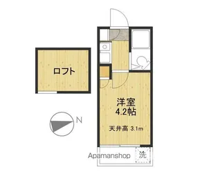 レジデンスオオキ【102号室】の間取り