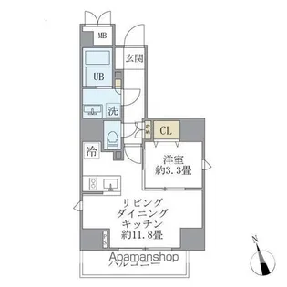 LA PERLA YOTSUYA【7階】の間取り