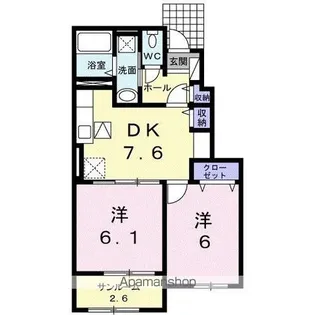 アンソレイユ【1階】の間取り