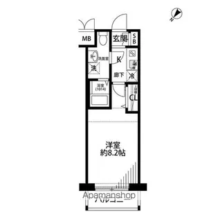 プレールドゥーク横浜WEST【2階】の間取り