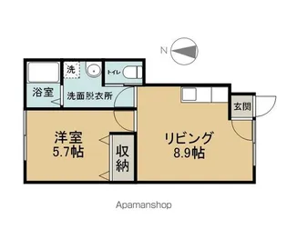 プレステージ【A102号室】の間取り