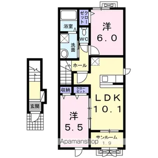 サン・ヤスダⅣ A【2階】の間取り