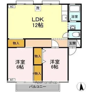 サンビレッジ立花 C棟【1階】の間取り