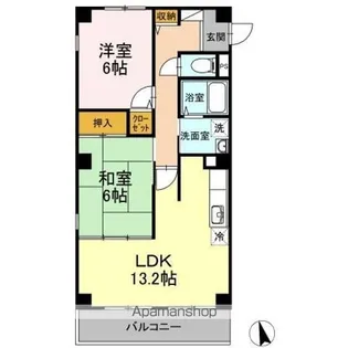 フォブール西公園【3階】の間取り