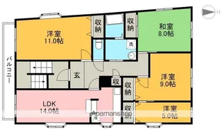 メゾン・ド・朝倉【3階】の間取り
