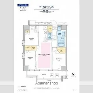プラウドフラット両国サウス【5階】の間取り