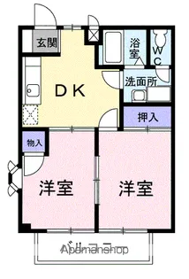 サウザンバレー B【2階】の間取り
