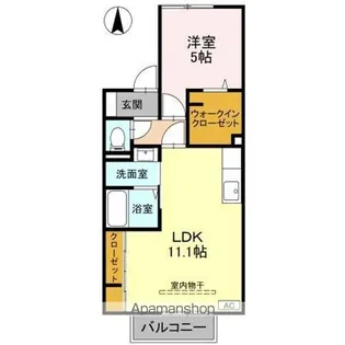 セジュール山室中部 A【2階】の間取り