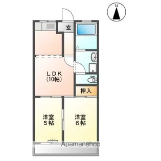 セントラルパークA・B【2階】の間取り