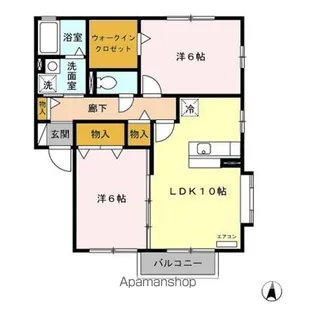 グリーンコート城南 F【2階】の間取り