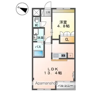 ABBEY ROAD Ⅱ【205号室】の間取り