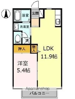 ハイツ・花のこみち B棟【2階】の間取り