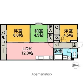 クレストンマンションSⅡ【205号室】の間取り