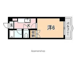 サンパティーク鴨池橋【5階】の間取り