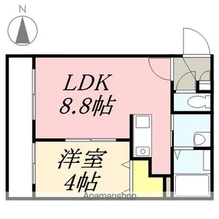 TSUBAKI SQUARE静修学園前(ツバキスクエアセイシュウ【3階】の間取り