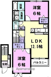 プラシード・旭【2階】の間取り