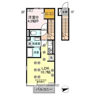 BLEU BLANC【207号室】の間取り