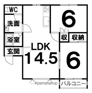 ピュアリッチC【208号室】の間取り