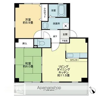 フォブールときわ【2階】の間取り
