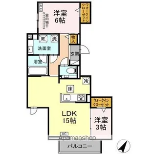 セレスティア栄生【1階】の間取り