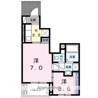 花梨Ⅰ【102号室】の間取り