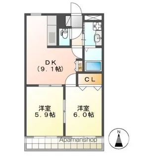 グランドール【2階】の間取り