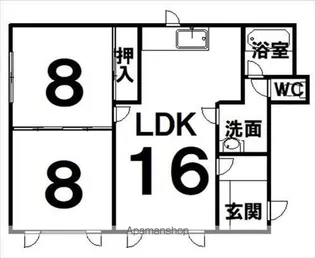 第3リバーハイツ【C号室】の間取り