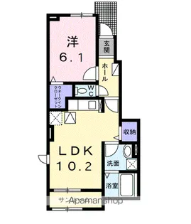 アローラ ナカツ Ⅰ【1階】の間取り