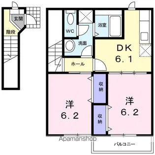 クレスメントB【2階】の間取り