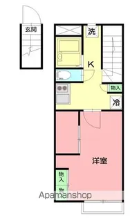 レオパレスメローネⅤ【2階】の間取り