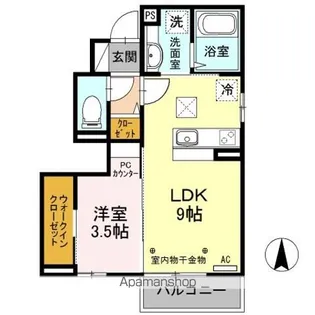 クレール・リン B【1階】の間取り