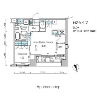 プライマル中央MINATO【6階】の間取り