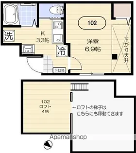 オレンジコート【1階】の間取り