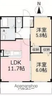 フォブール桜【205号室】の間取り