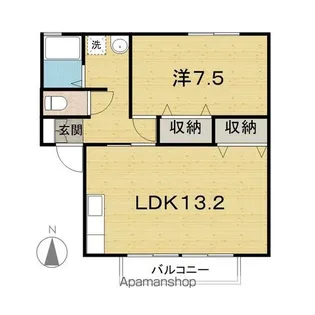 カルムクレールⅢ【102号室】の間取り