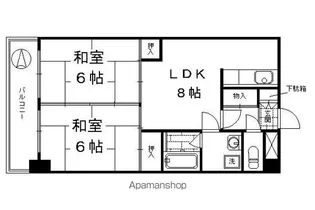 ハイツエコー【205号室】の間取り