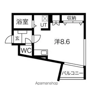 ロッヂングスオーク【1階】の間取り